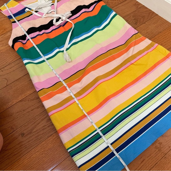 Tracy Reese x Anthropologie Coastal Stripe Shift Dress Multicolor Size L Petite - Picture 8 of 10